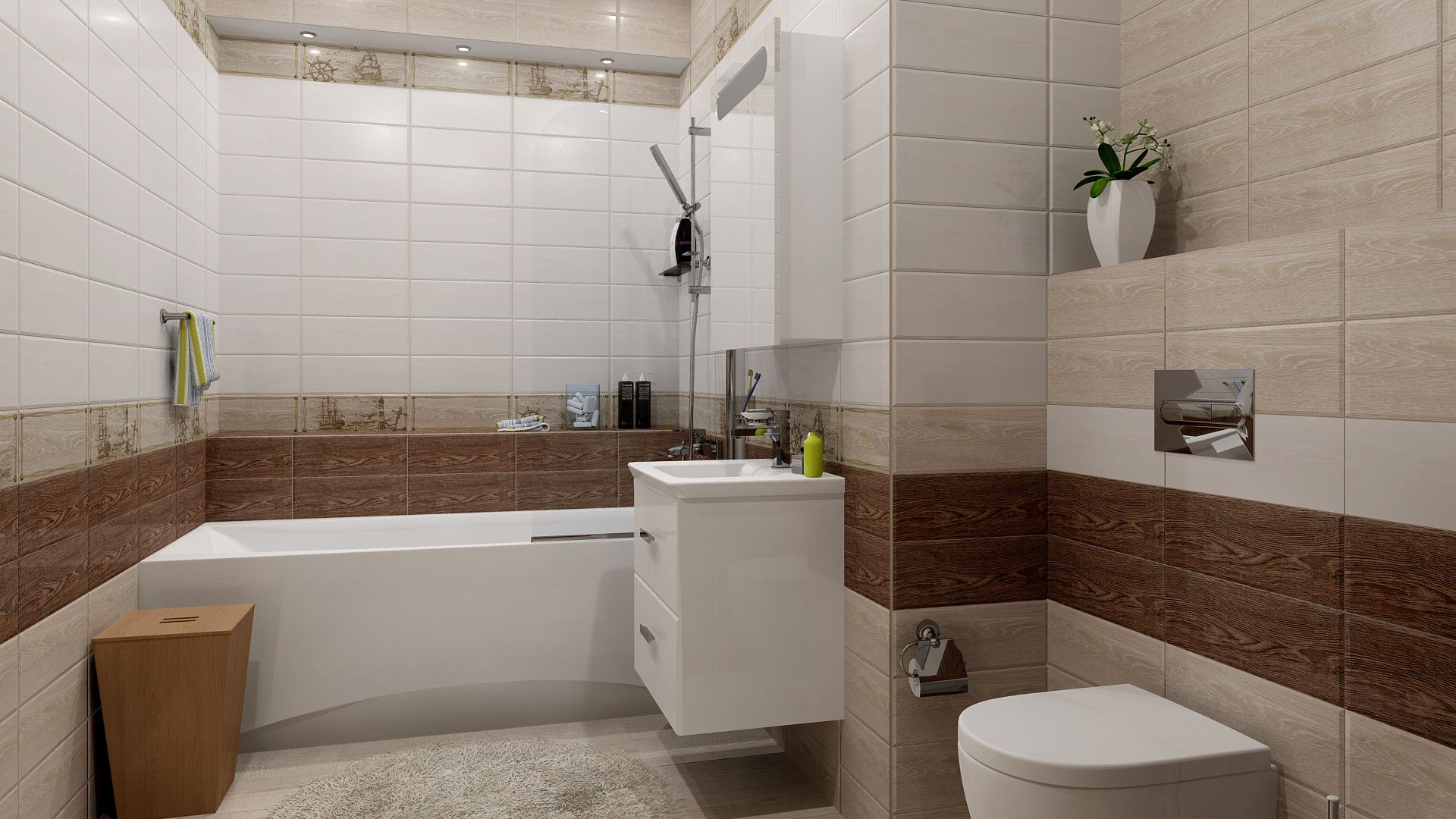 Современная плитка для дизайна большой и маленькой ванной комнаты — 92 фото, трендодом