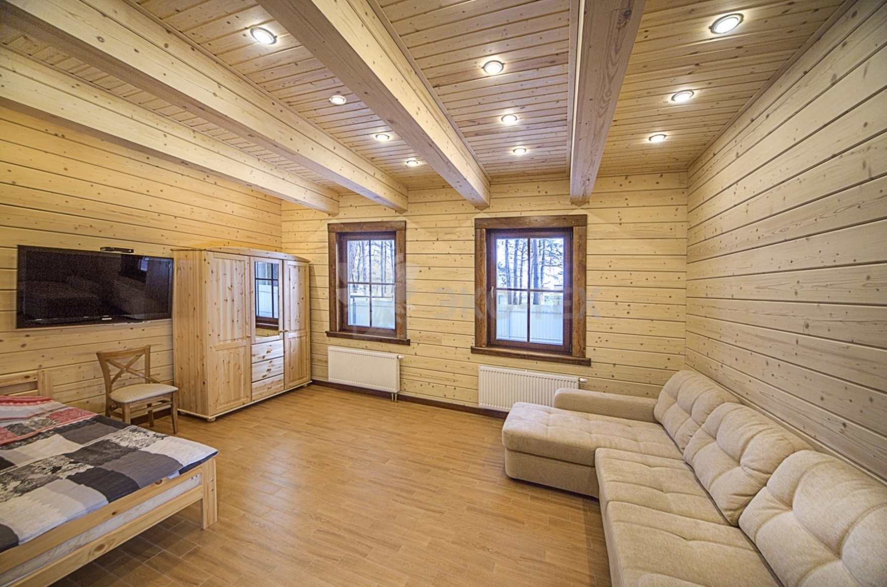 Внутренняя отделка деревянного дома +105 фото примеров интерьера