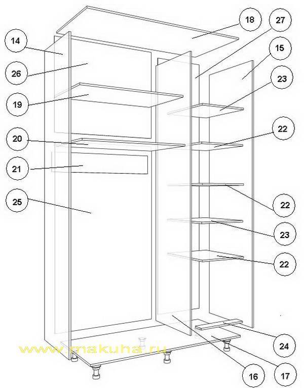 Изготовление раздвижного шкафа самостоятельно: материал, устройство, конструкция, монтаж | строй легко