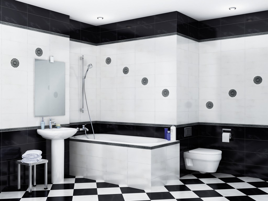 Раскладка плитки в ванной: правила и способы, цветовые особенности, идеи для пола и стен