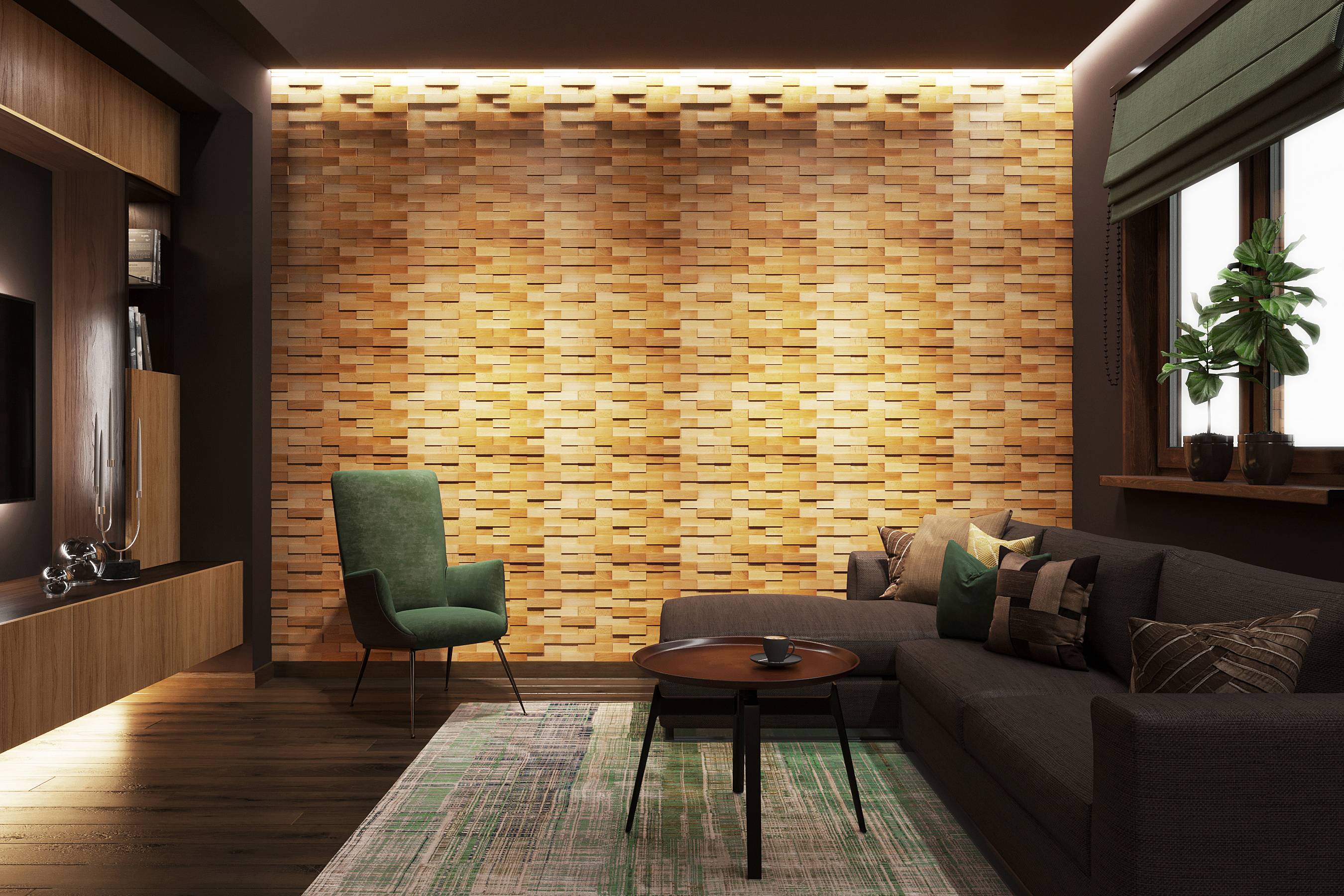 Декоративная отделка стен: красивые примеры дизайна стен в квартире и частном доме штукатуркой, покраской и панелями "под кирпич" (125 фото)