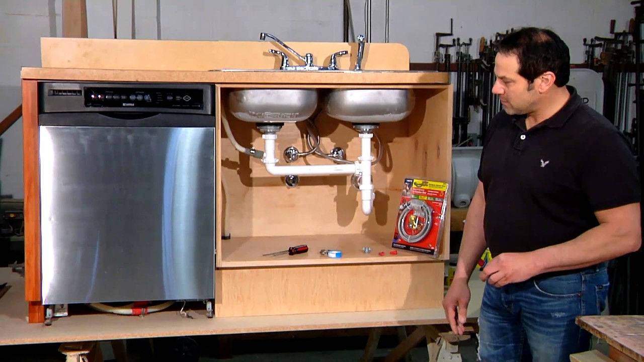 схема подключения посудомоечной машины на кухне под столешницу