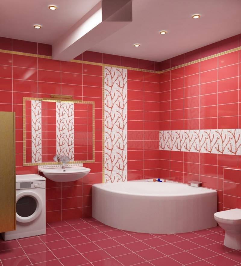 Дизайн ванных комнат облицовка плиткой - подробное описание